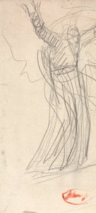 Stående figur med oprejste arme af George Romney